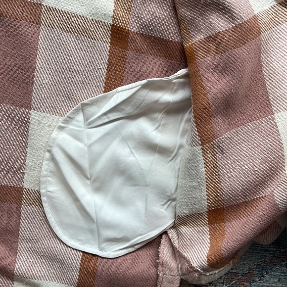 Bardot Talia Shacket size medium pink/cream/camel - Picture 3 of 4